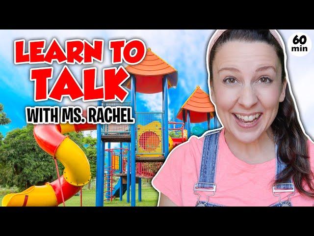 Learn To Talk with Ms Rachel - Learning at an Outdoor Playground - Toddler Videos - Toddler Shows