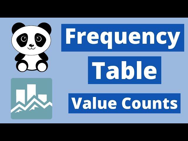 How to get a frequency table with pandas value counts