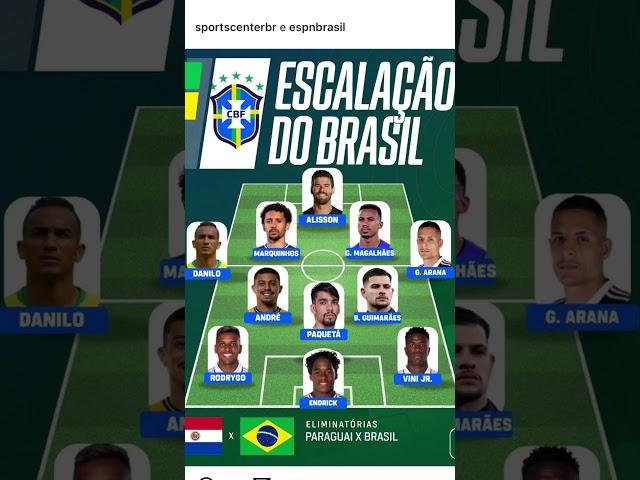 Escalação do Brasil #detorcedorparatorcedor #naçãorubronegra #football