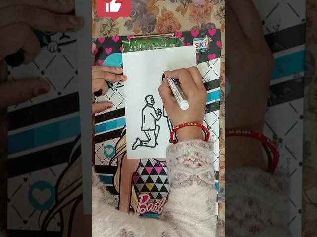 Let's make a unique propose card #shortvideo #youtube #diy #art #loveart #easydrawing #viral #trandy