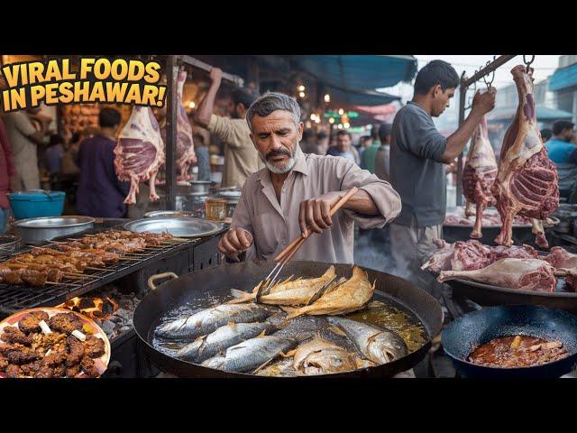 CHEAPEST AMAZING STREET FOOD OF PESHAWAR, PAKISTAN | TRENDING PAKISTANI FOOD MAKING COMPILATION