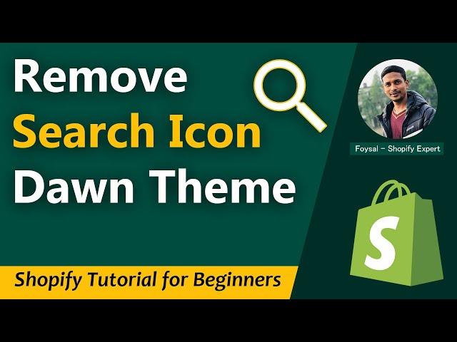 How To Remove Search Icon In Shopify Dawn Theme  Shopify Store Design