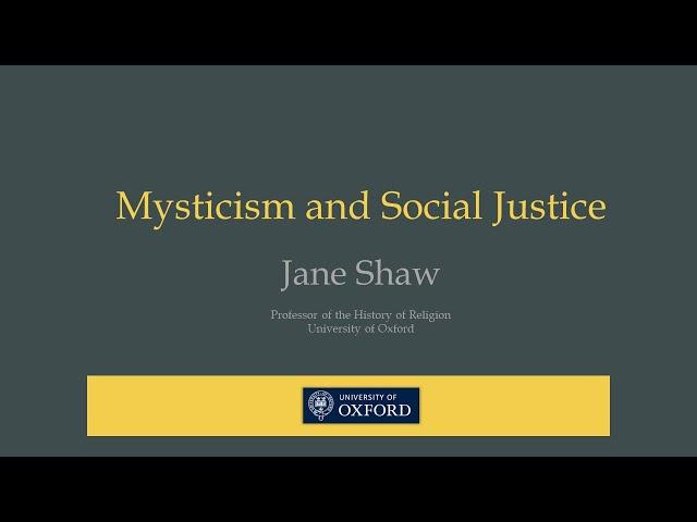 Mysticism and Social Justice