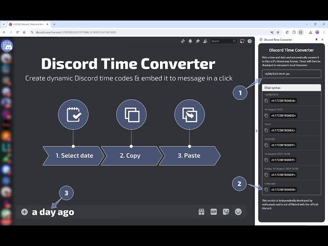 Discord Timestamp Generator