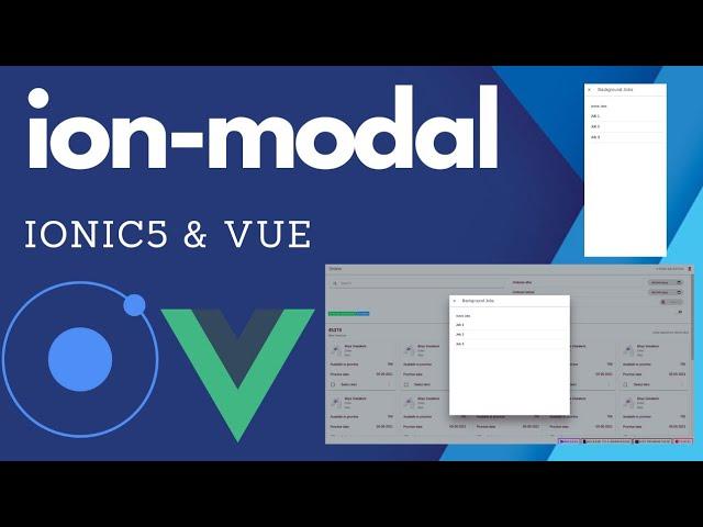 Creating modal in Ionic5 and Vue.