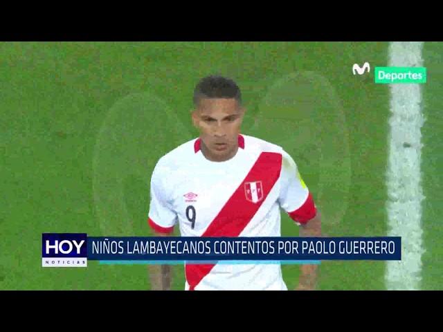 Chiclayo: Niños Lambayecanos contentos por Paolo Guerrero