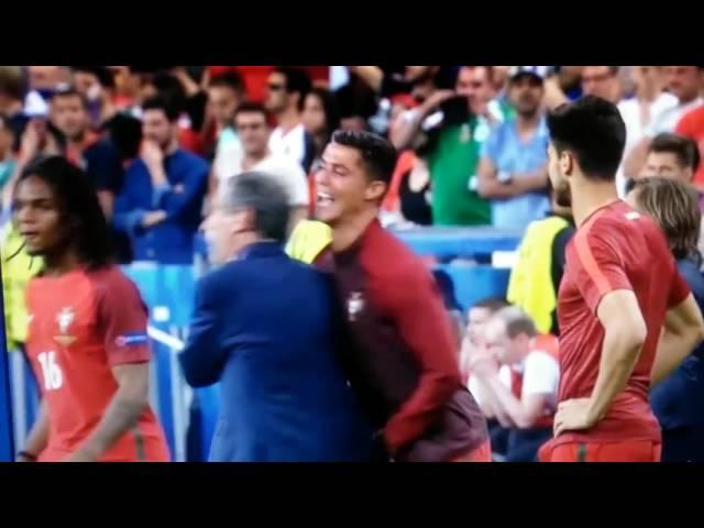 Cristiano Ronaldo acting hilariously with Coach Fernando Santos - Funny