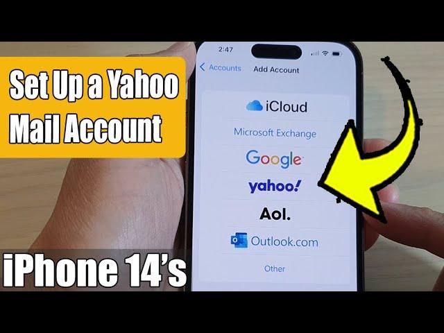 iPhone 14's/14 Pro Max: How to Set Up a Yahoo Mail Account