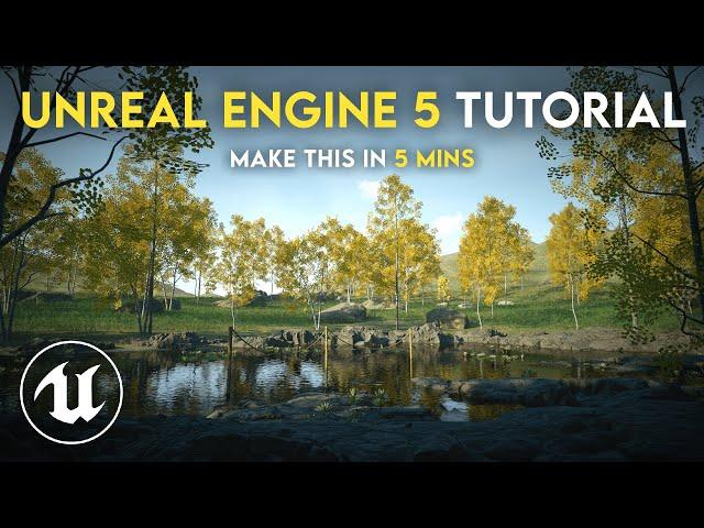 Unreal Engine 5 Beginner Tutorial | Create a Serene Forest Environment