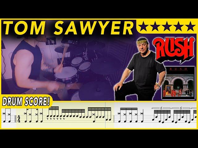 Tom Sawyer - Rush | DRUM SCORE Sheet Music Play-Along | DRUMSCRIBE
