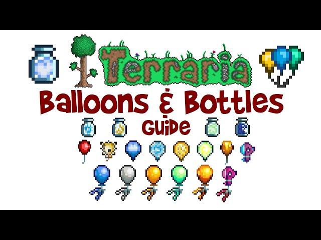 All Terraria Balloons & Bottles Guide! (Red Balloon, Bundle, Balloon Pufferfish, Honey & Sharkron)