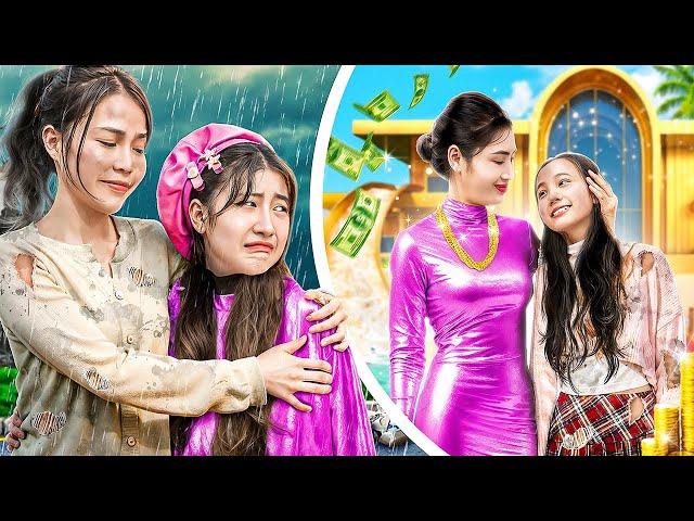 Rich Girl Became Poor Girl | Rich Mom Vs Poor Mom Swap Daughters