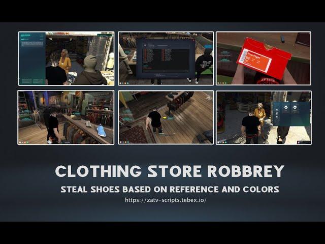 [ZaT-SCRIPTS][QBCore/ESX] CLOTHING STORE HEIST (Inspired UI)