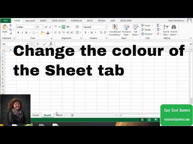 How to change the colour of the Sheet tab in Excel