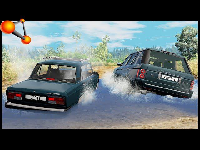 BATTLE In OFF ROAD! - BeamNg Drive