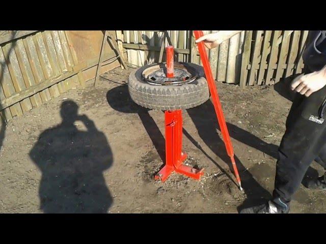 Шиномонтаж своими руками. Ручной шиномонтажный станок. Homemade manual tire changer