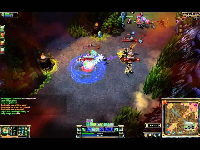 League of Legends - What happens when Amumu 1v5 s at bottom tower? Epicness!