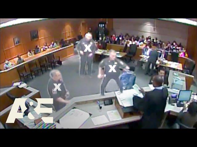 Court Cam: Bailiffs Use Football Moves to Stop Escape Attempt | A&E