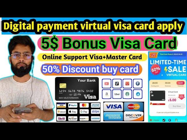 5$ Bonus || Redotpay || Virtual Visa card fb boost online google shopping pay support card 2024!