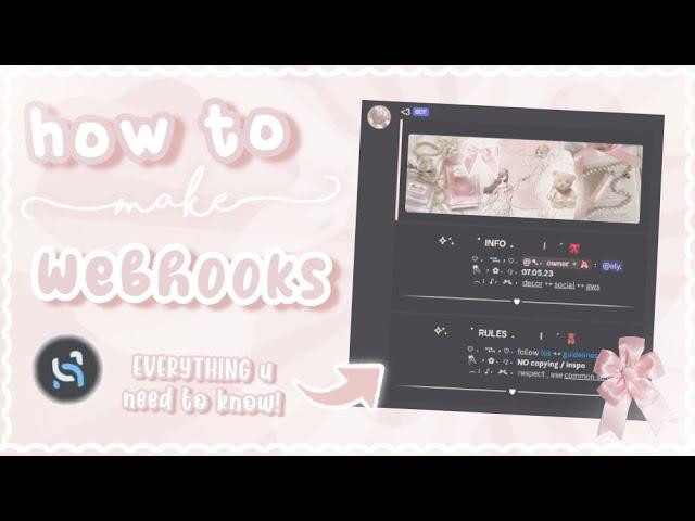 how to make WEBHOOKS for your discord server | webhook tutorial with discohook 2023 、ely. °｡˚