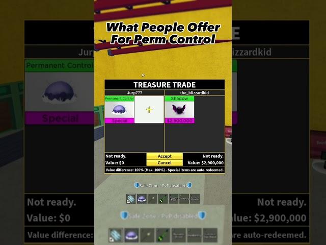 What People Offer For Perm Control #roblox #bloxfruits #bloxfruit