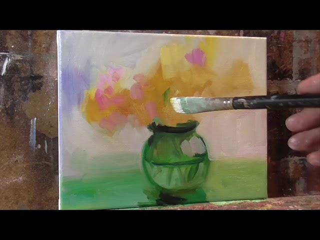 Flowers LONG version ALLA PRIMA Oil Painting Demo realtime