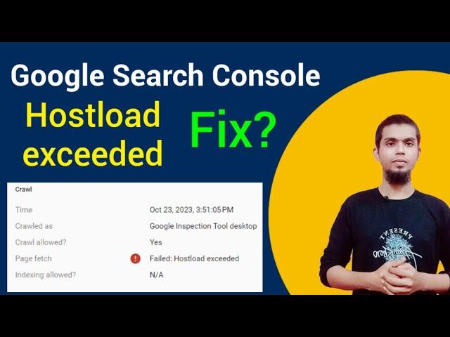 How to Hostload Exceeded in Google Search Console | Failed Hostload Exceeded Wordpress