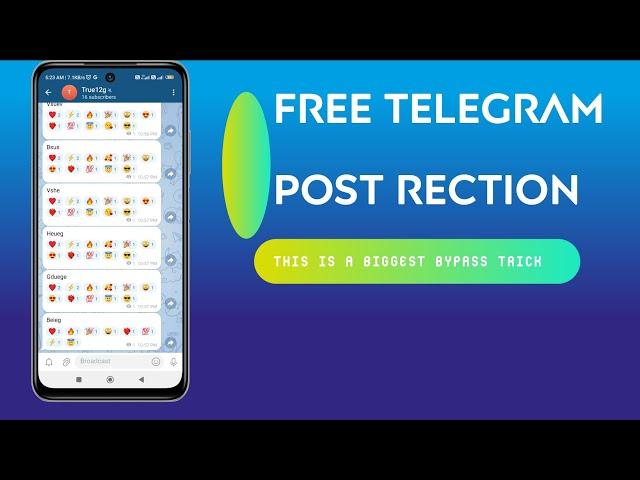 Telegram Rection || How To Get Telegram Free Reaction || True12G