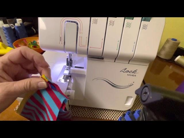 Serging a bound sleeve so the binding edge is even