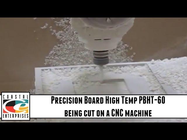 Precision Board High Temp PBHT-60 being cut on a CNC machine.