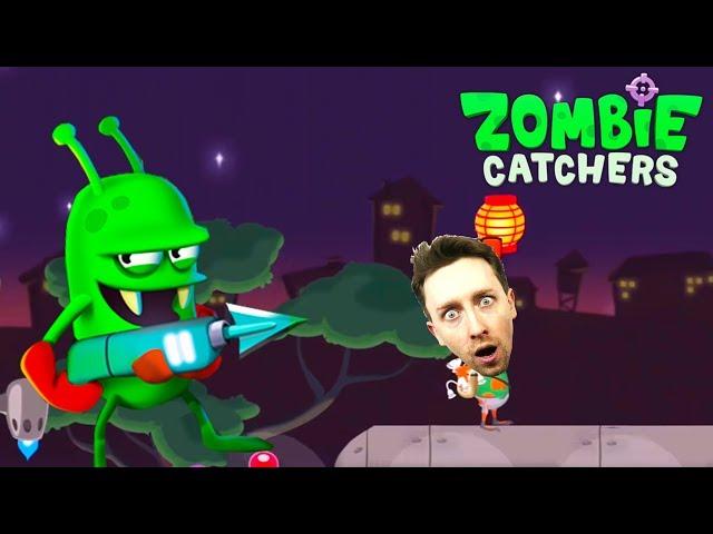  Обновили экипировку в ZOMBIE CATCHERS прохождение Ловцы зомби Игра как мультик для детей Жестянка