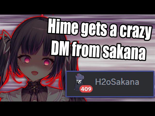 Hime gets a crazy DM from sakana