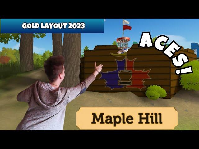 ALL Maple Hill MPO layout ACES in Disc Golf Valley!!