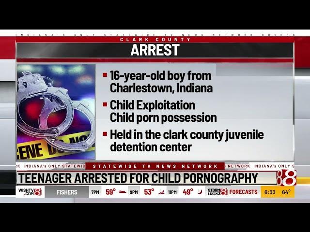 Teenager arrested for child pornography