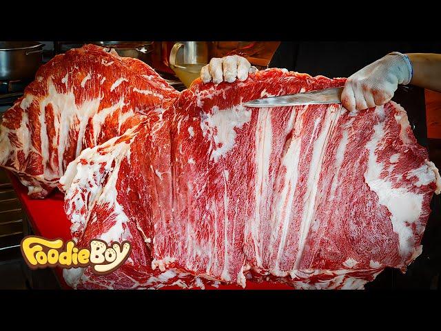 Amazing Marbling! Grilled Beef BBQ, Korean Beef Ribs & Beef Tongue