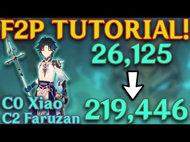 C0 F2P FRIENDLY XIAO 200K+ PLUNGE QUICK TUTORIAL! (NO XIANYUN) | 4.4 Xiao Rerun Genshin Impact