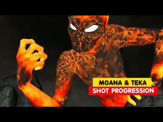 Moana | Moana & Teka Shot Progression | Animation Breakdowns |  3D Animation Internships