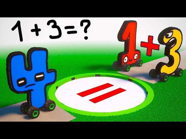 NUMBER LORE Cars Transforming & pass obstacle courses VS different Alphabet Lore | TEARDOWN