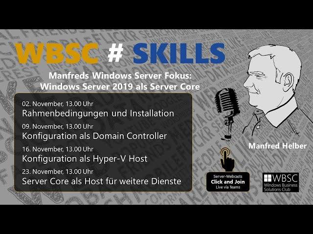 WBSC#SKILLS: Windows Server 2019 als Server Core: Rahmenbedingungen und Installation