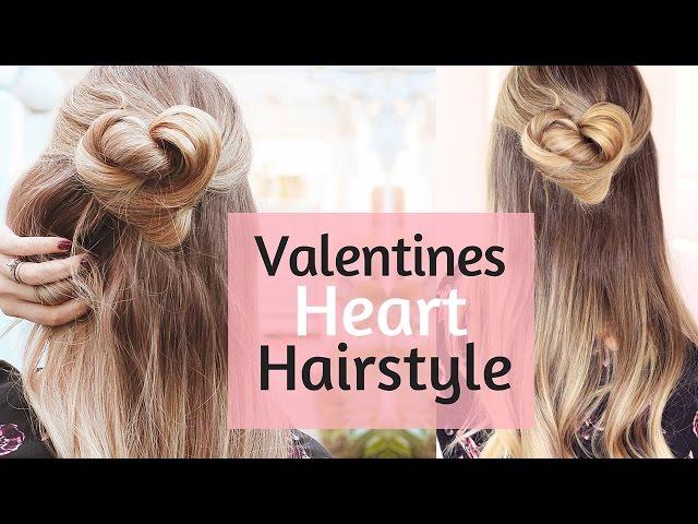 DIY Heart Knot Valentines Hairstyle