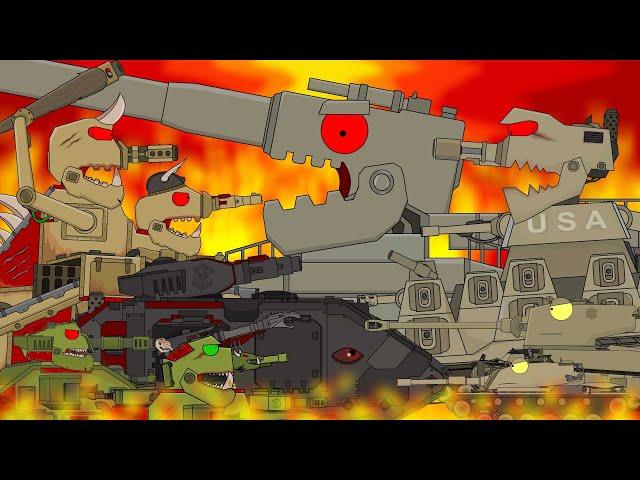 All series of KV-44 against the Steel Monsters of the HORDE - Cartoons about tanks