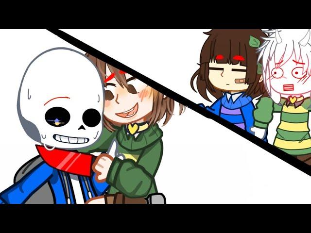 Love me, Love me, baby | Undertale | Chans | Chara x Sans | Gacha Club