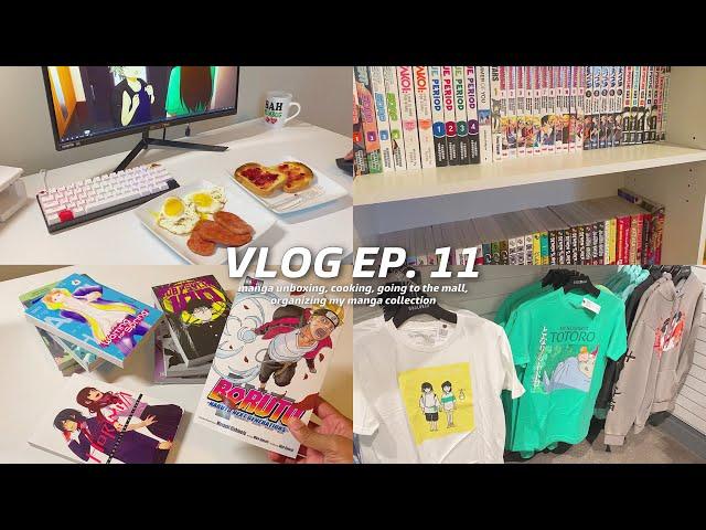  vlog ep. 11 : manga unboxing, cooking, going to the mall, organizing my manga collection !