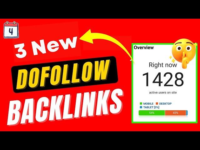 3 NEW DOFOLLOW BACKLINKS | Instant Approval Links