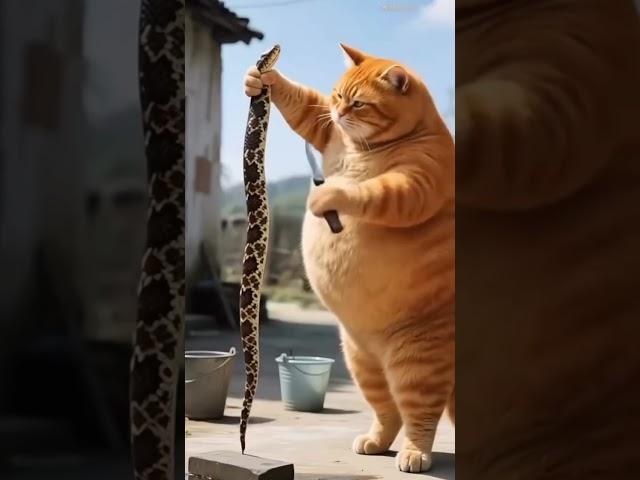 Billi ne saf ko mar ke paka kr kha gae #trending #viralvideo