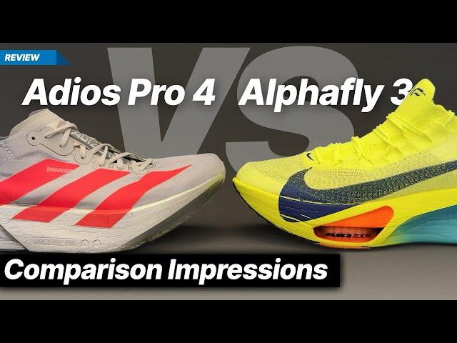 Adidas Adios Pro 4 vs Nike Alphafly 3