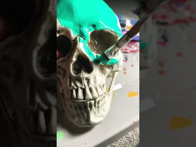 DIY Gold Plated Glam Skull | Quick And Easy DIY | #shorts #diy #art