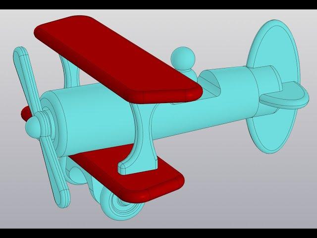 Видеоуроки Компас 3D V18. Сборка самолетика. 1 Крылья