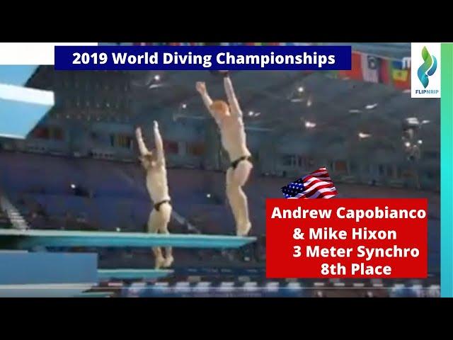 2019 Andrew Capobianco & Michael Hixon - Team USA - 3 Meter Synchro Diving - World Championships