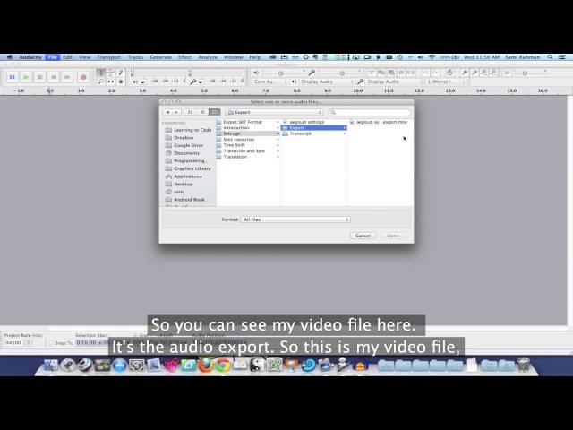 73 Export Audio out of Video file in Audacity - Open & Closed Captioning Effectivity on a Budget